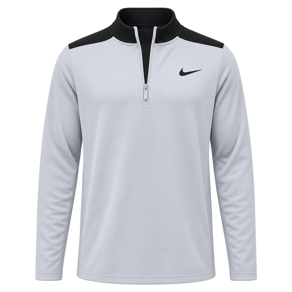 Nike Men's Dri-FIT Golf Quarter-Zip Pullover - Grey & Black