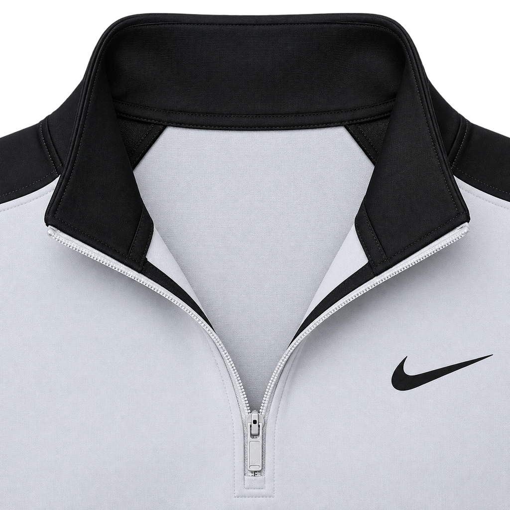 Nike Men's Dri-FIT Golf Quarter-Zip Pullover - Grey & Black