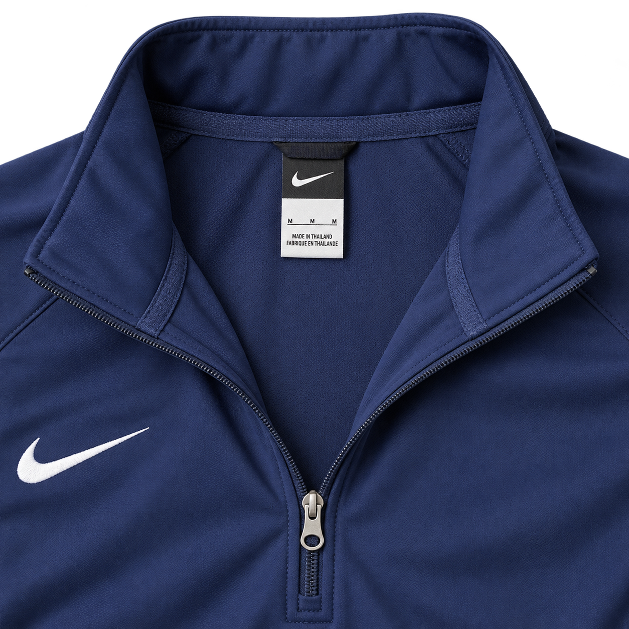 Nike Women's Dri-FIT Academy 19 Quarter-Zip Drill Top - Navy & White